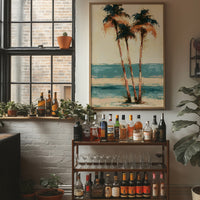 Palms Painted in Palette Knife Gold