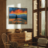 Rider Facing the Blazing Range