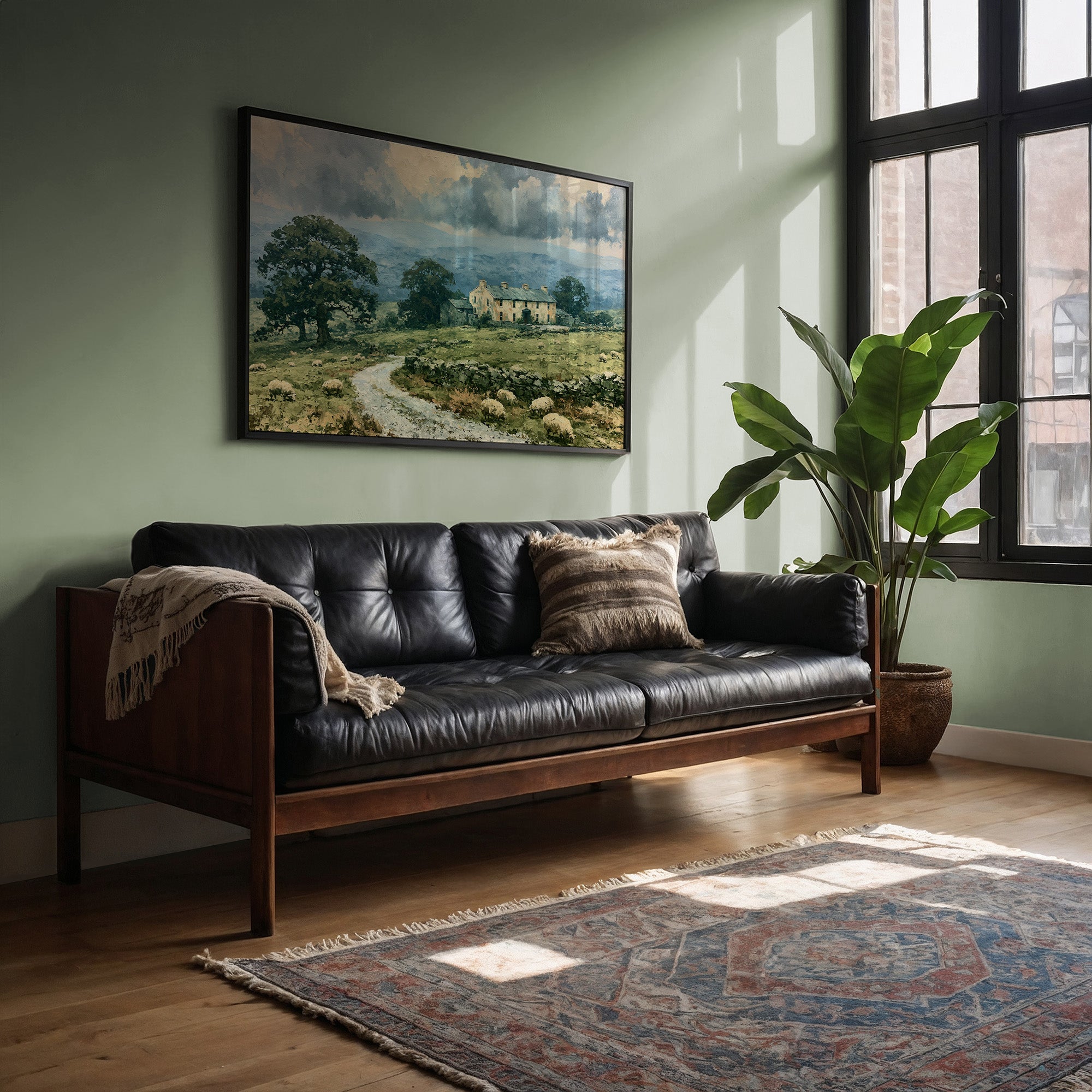 Stone Wall Farmhouse, Grazing Flock