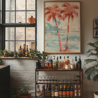 Two Palms Lean In, Coral Heart