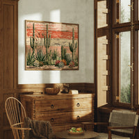 Succulent Garden on Coral Planks