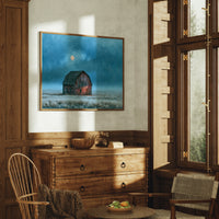 Frost Field Barn at Moonrise