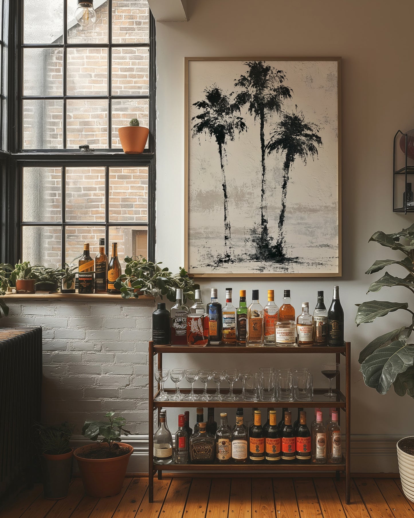 Palms Reaching for Center