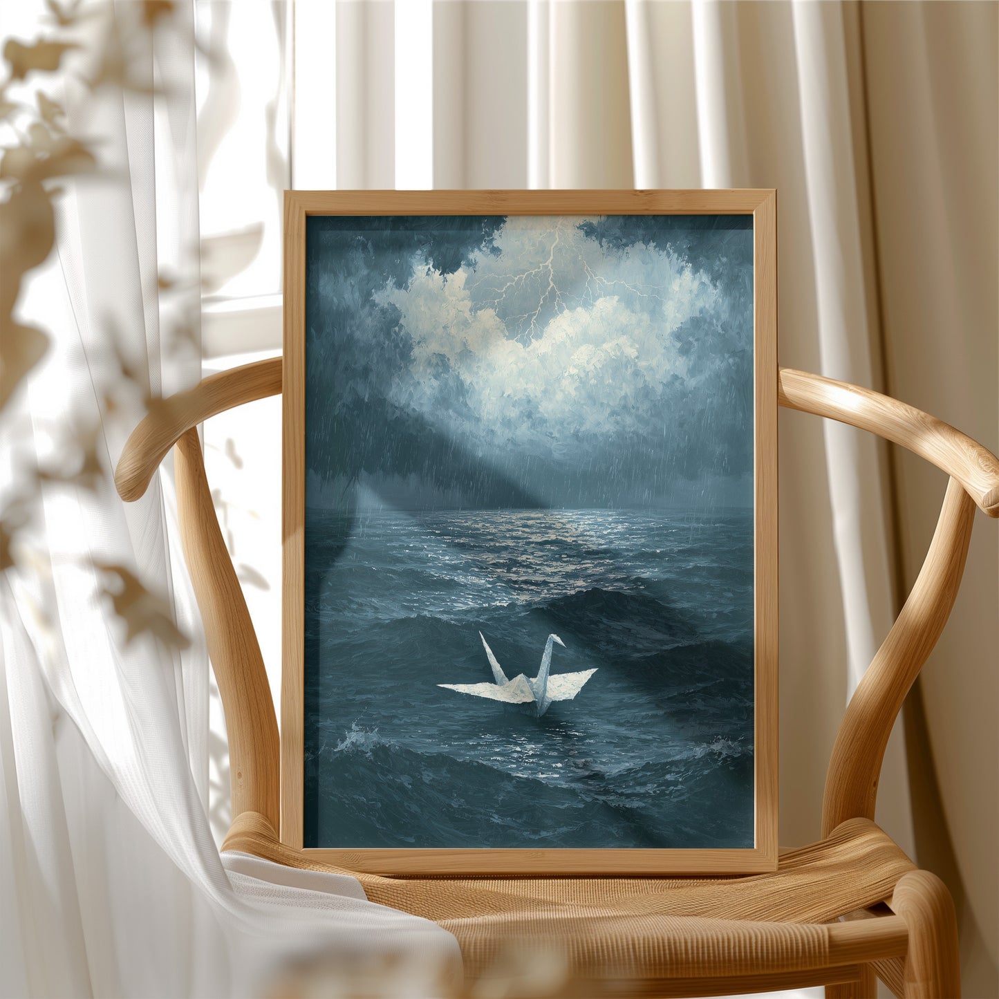 Crane Adrift in Silence