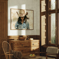 Cowgirl Beneath a Straw Hat