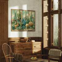 Desert Garden on Weathered Wood