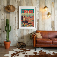 Texas Vintage Travel Poster