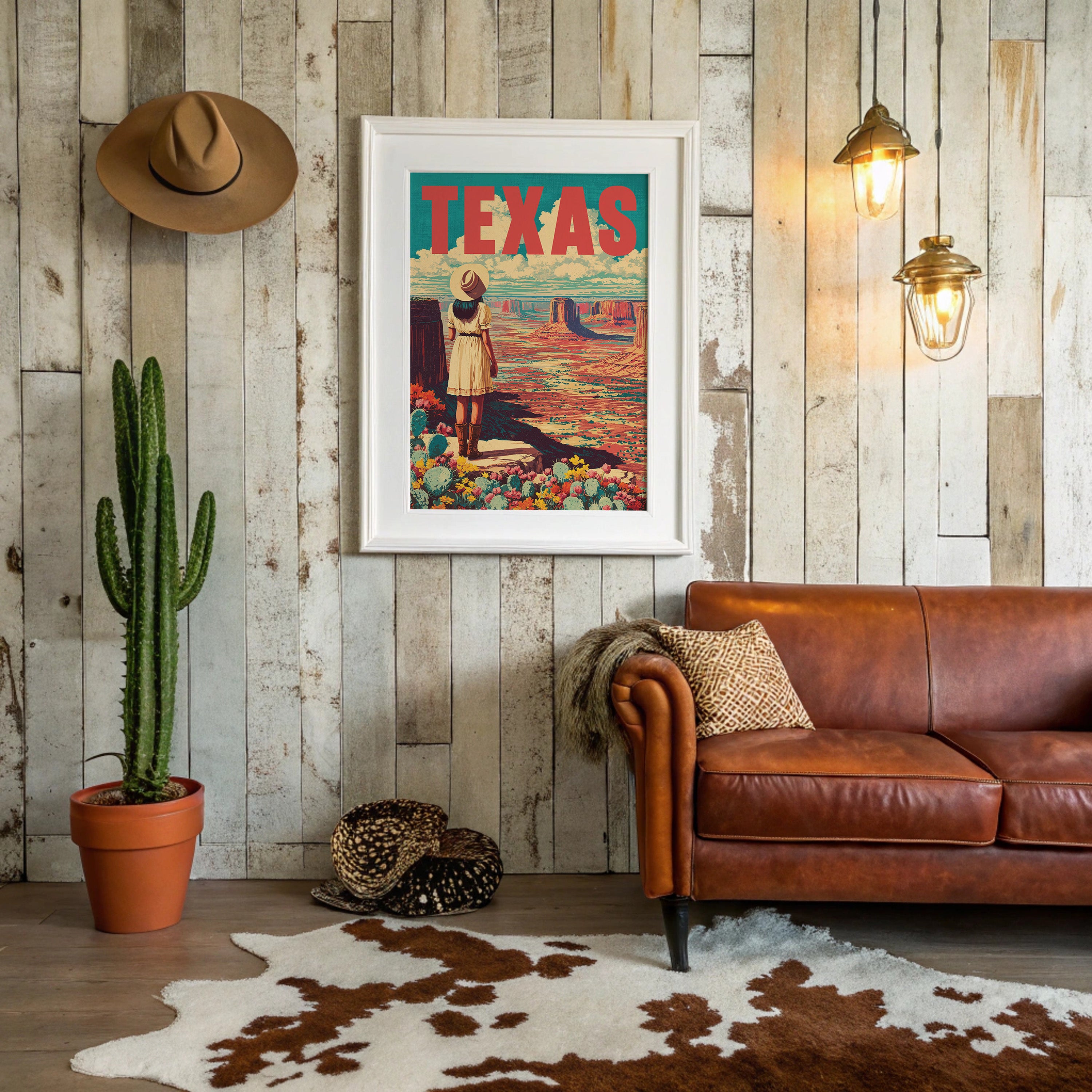 Texas Vintage Travel Poster