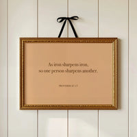 Iron Sharpens Iron Serif Print