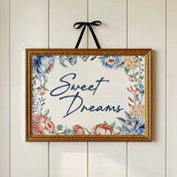 Sweet Dreams Floral Frame Print