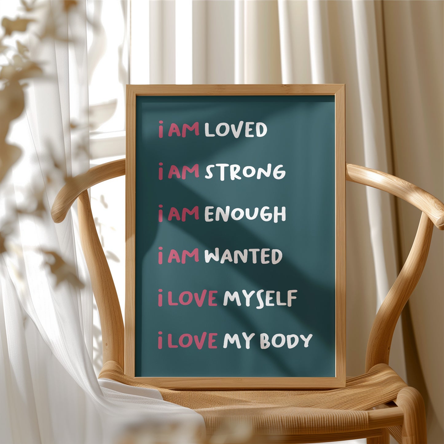 Six Ways to Say I Am (Teal)