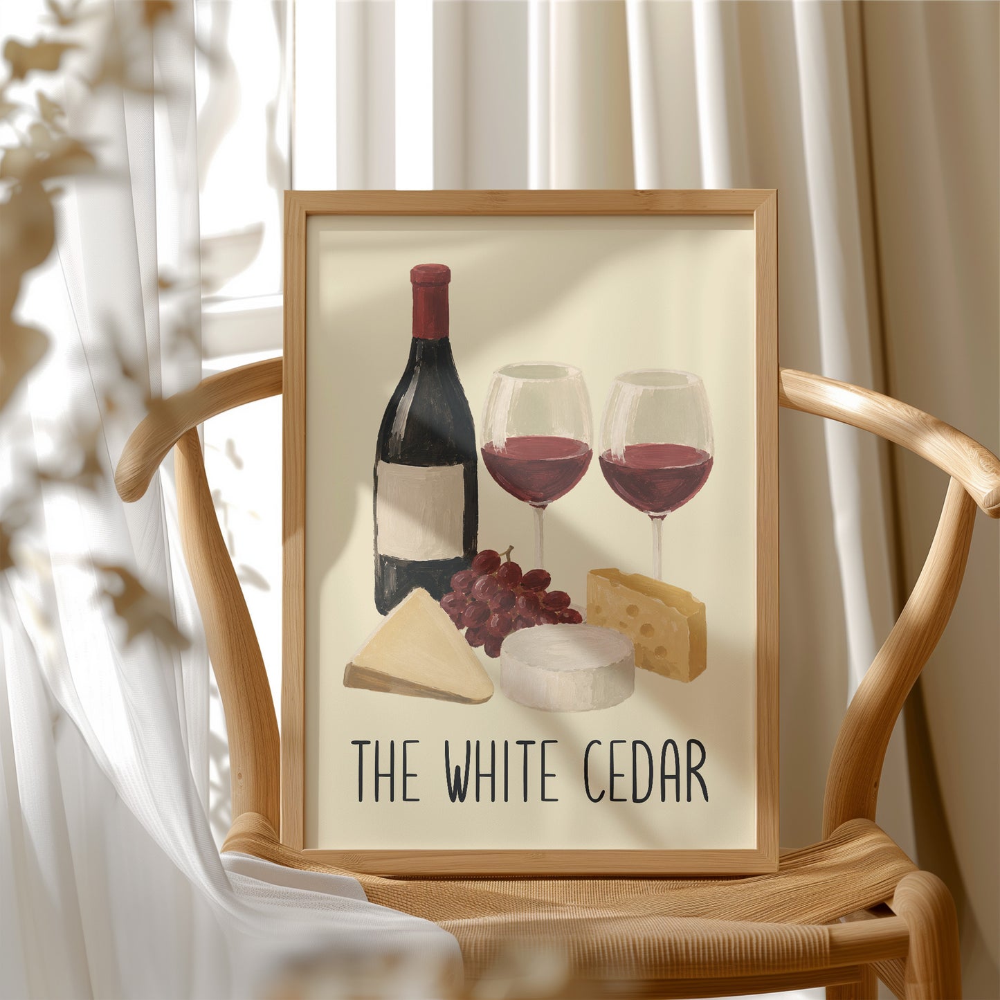 Wine & Cheese, Painted