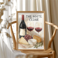 Wine & Cheese, Watercolor
