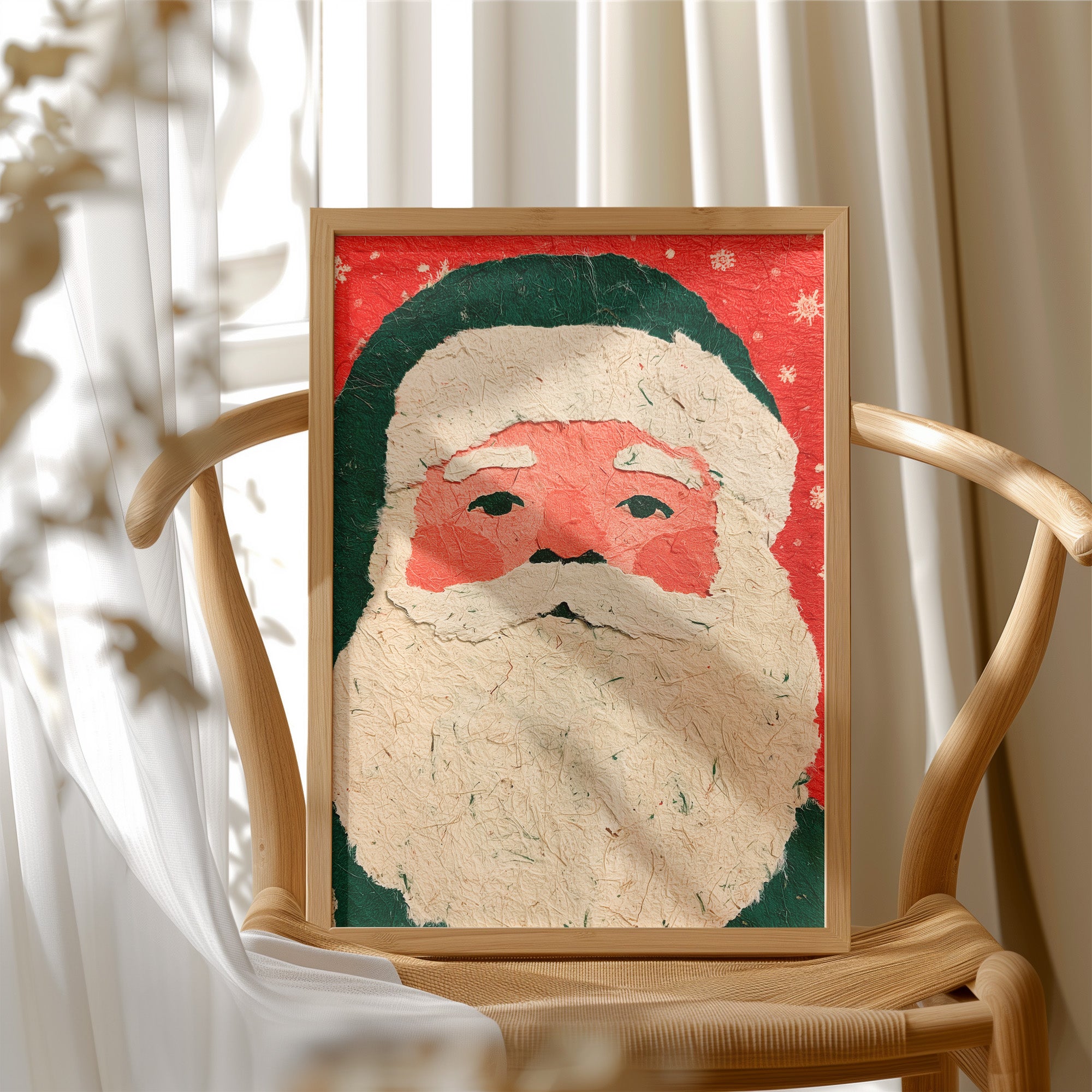 Santa in Torn Paper
