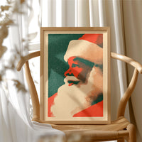Santa in Profile, Halftone