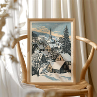 Snowbound Village Dusk