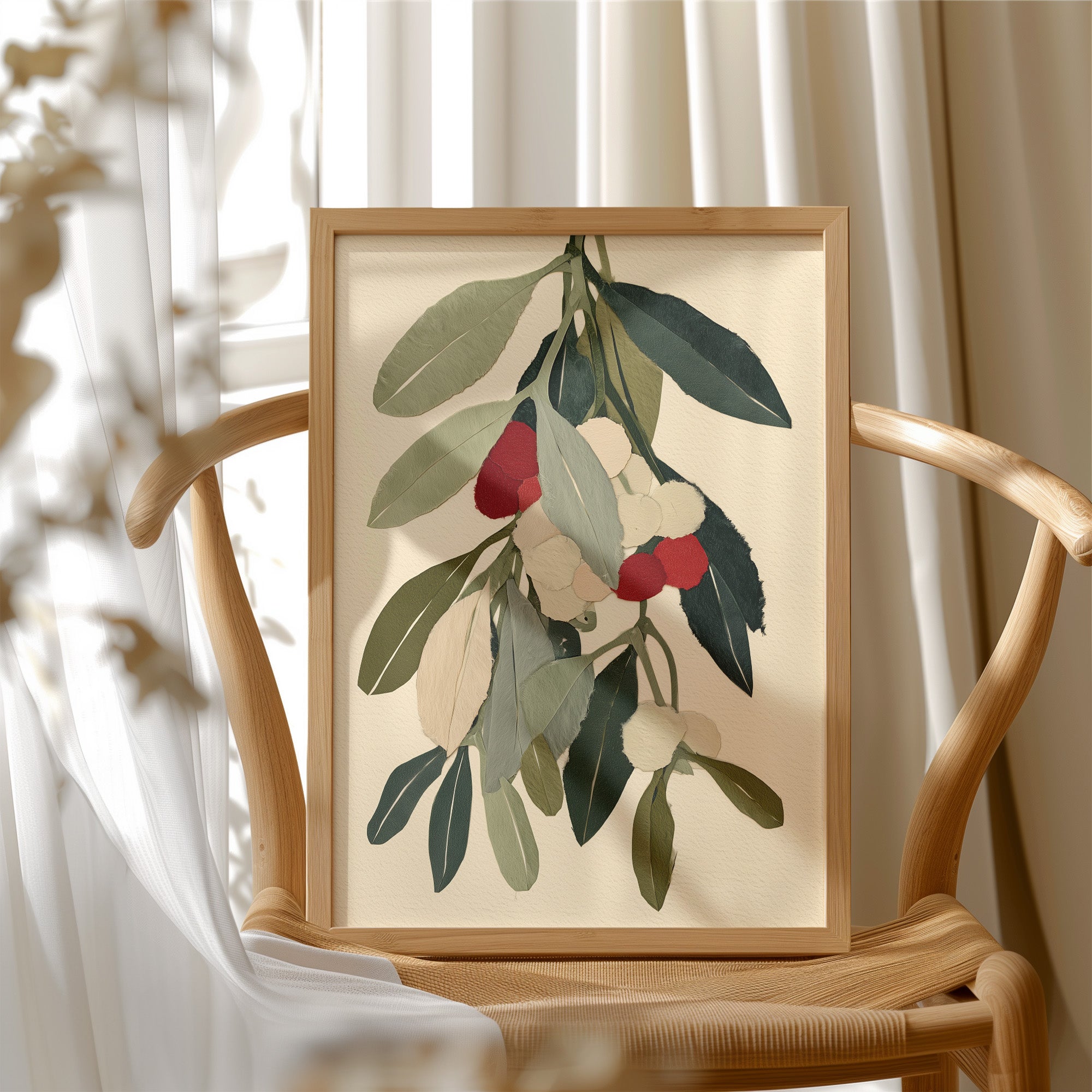Cream, Crimson, and Leaf