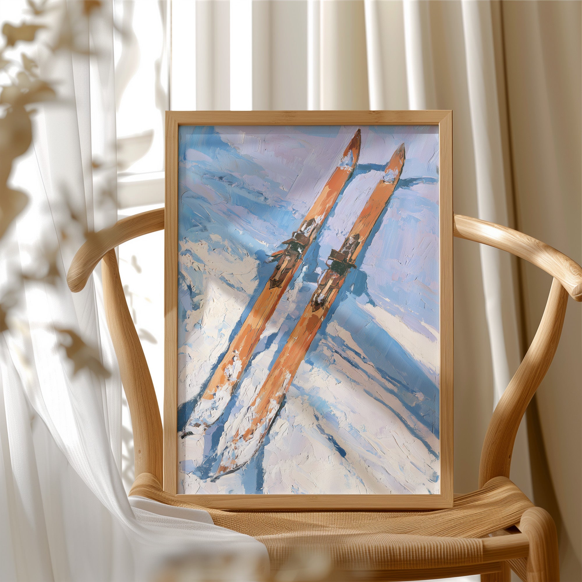 Vintage Skis, Fresh Powder
