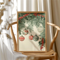 Patterned Baubles, Holly Framed