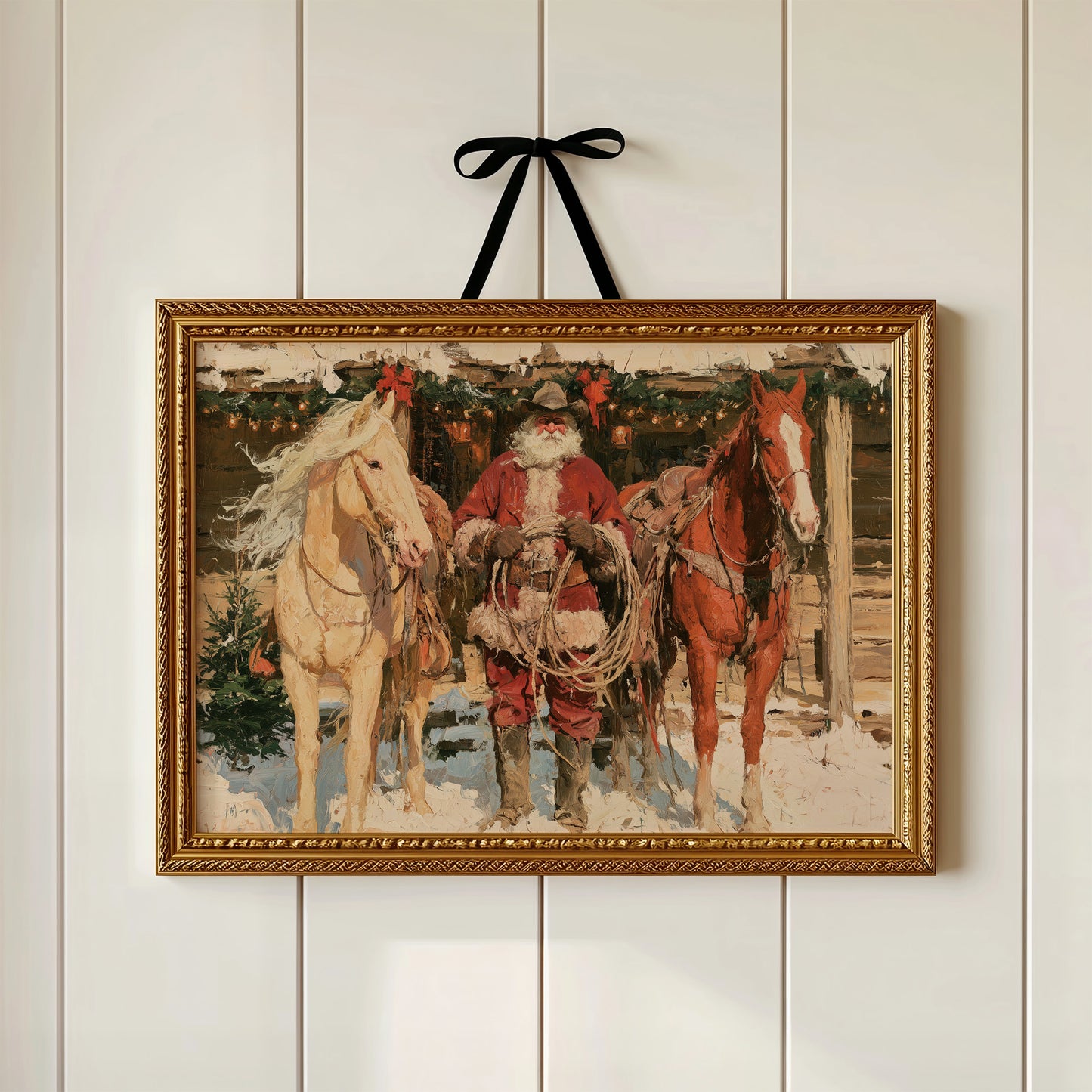 Cowboy Santa Coils His Rope