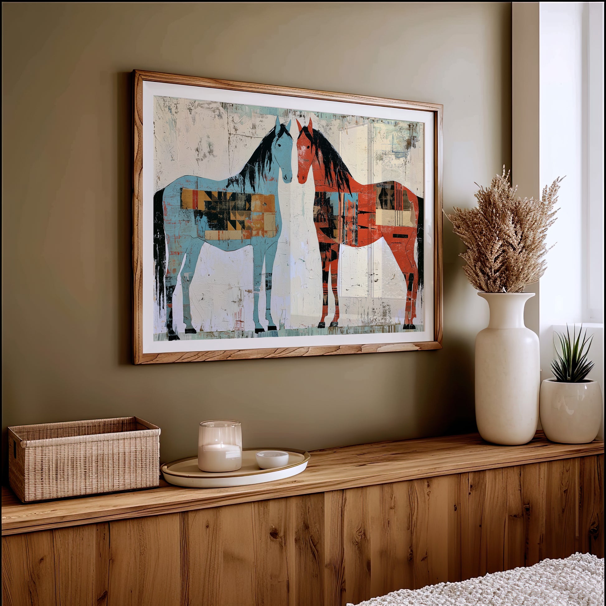 Two Horses, Painted Sides
