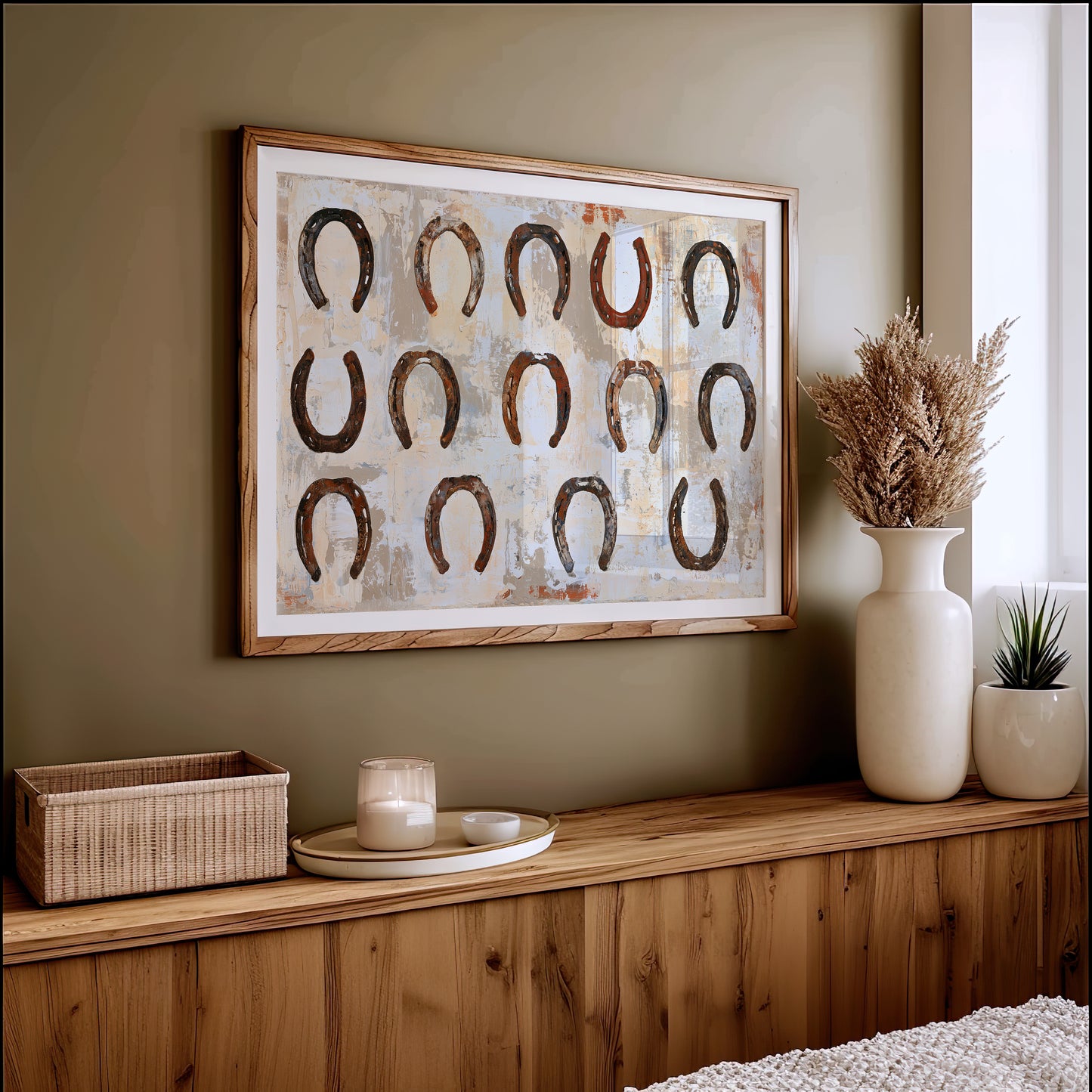 Fourteen Rusted Horseshoes