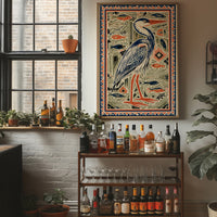 Heron Among The Reeds