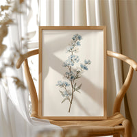 Blossom Branch In Blue And Cream