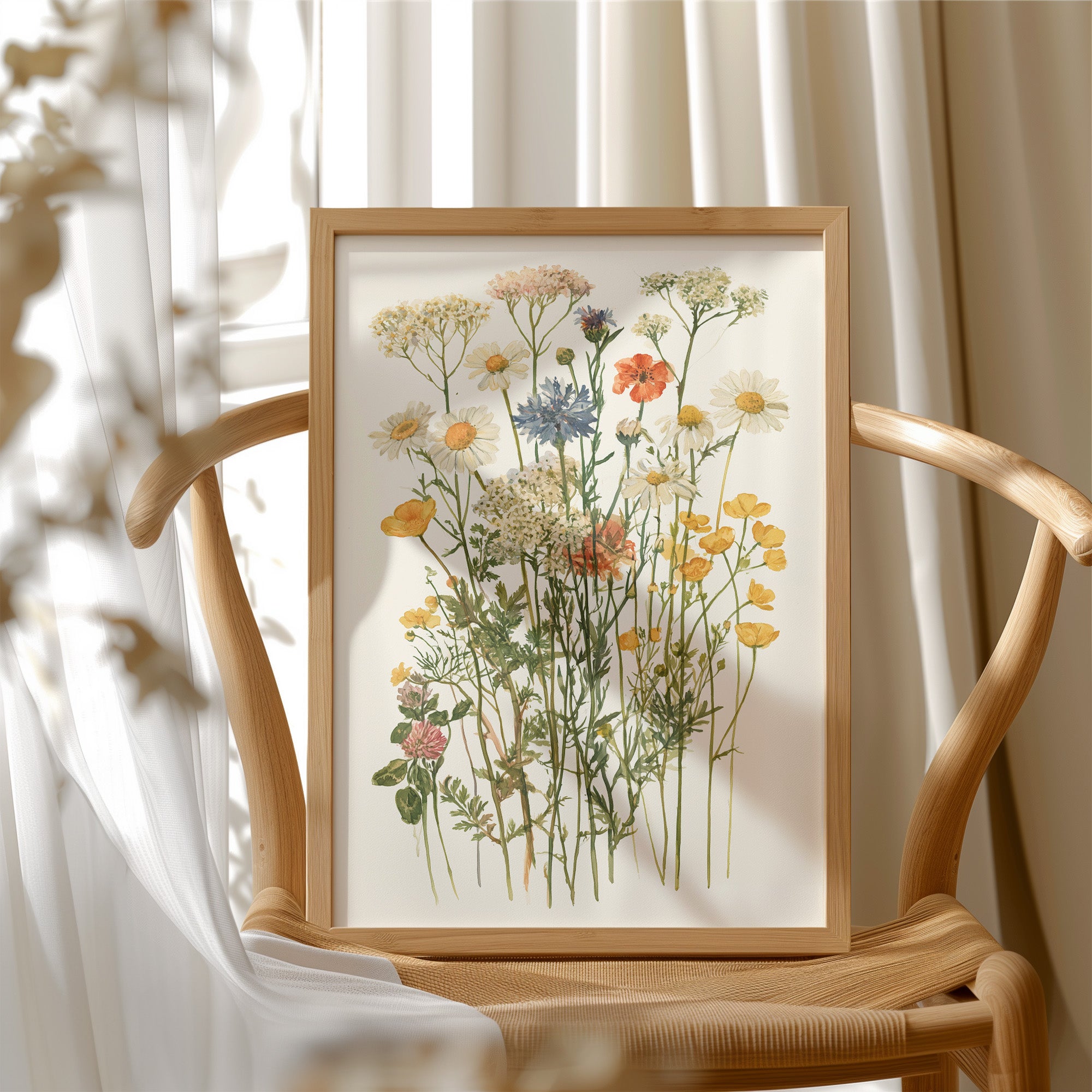 Meadow Row In Watercolor