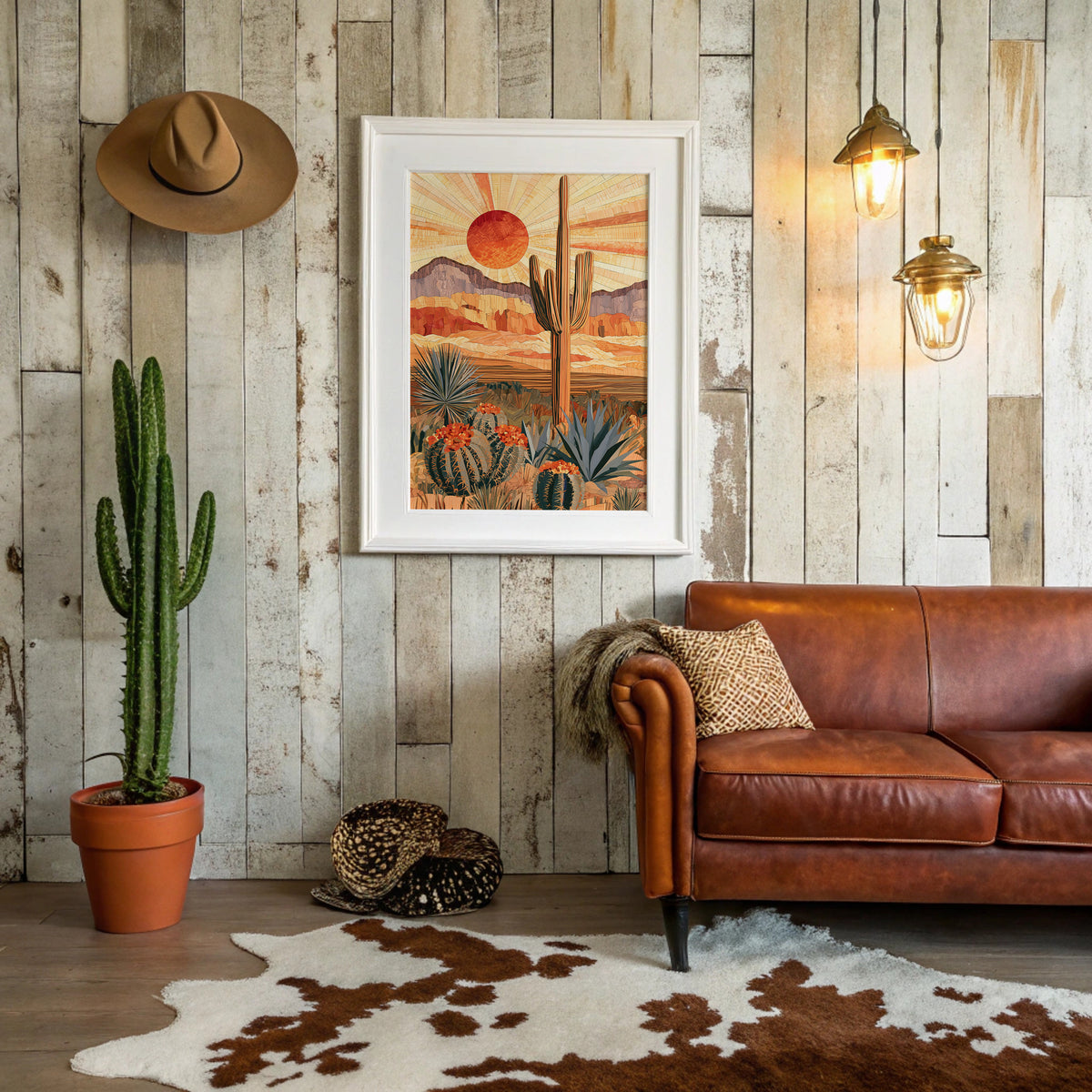 Marquetry Under a Blazing Sunburst