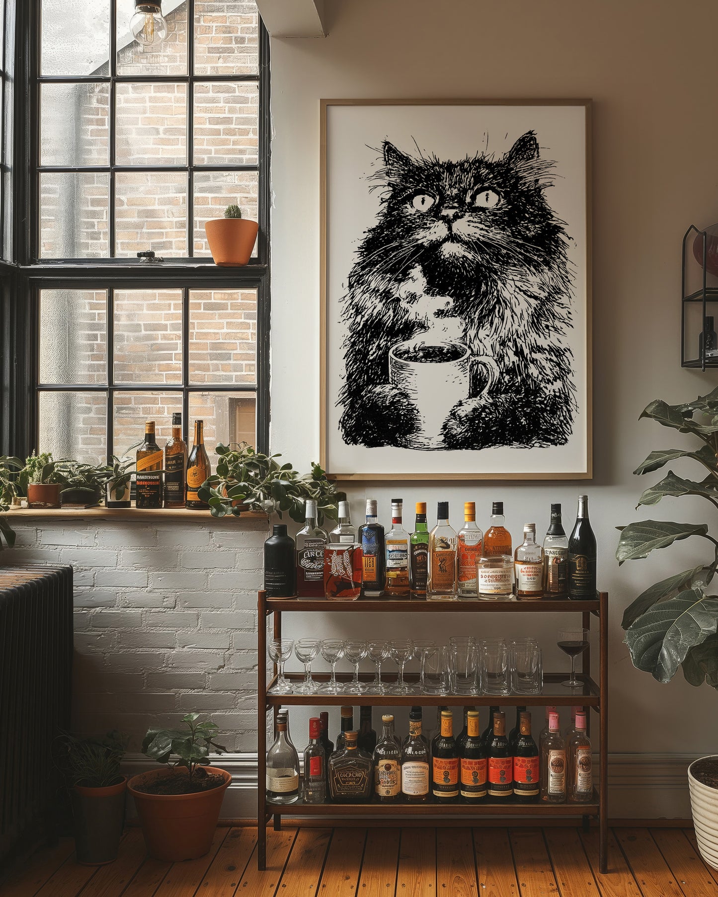 Cat Needs Coffee First