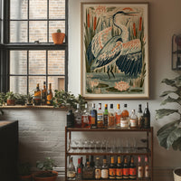 Heron In The Rippling Shallows