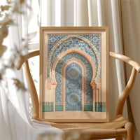 Moroccan Archway In Mosaic Blue