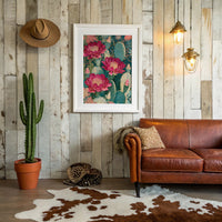 Magenta Cactus Bloom Tapestry