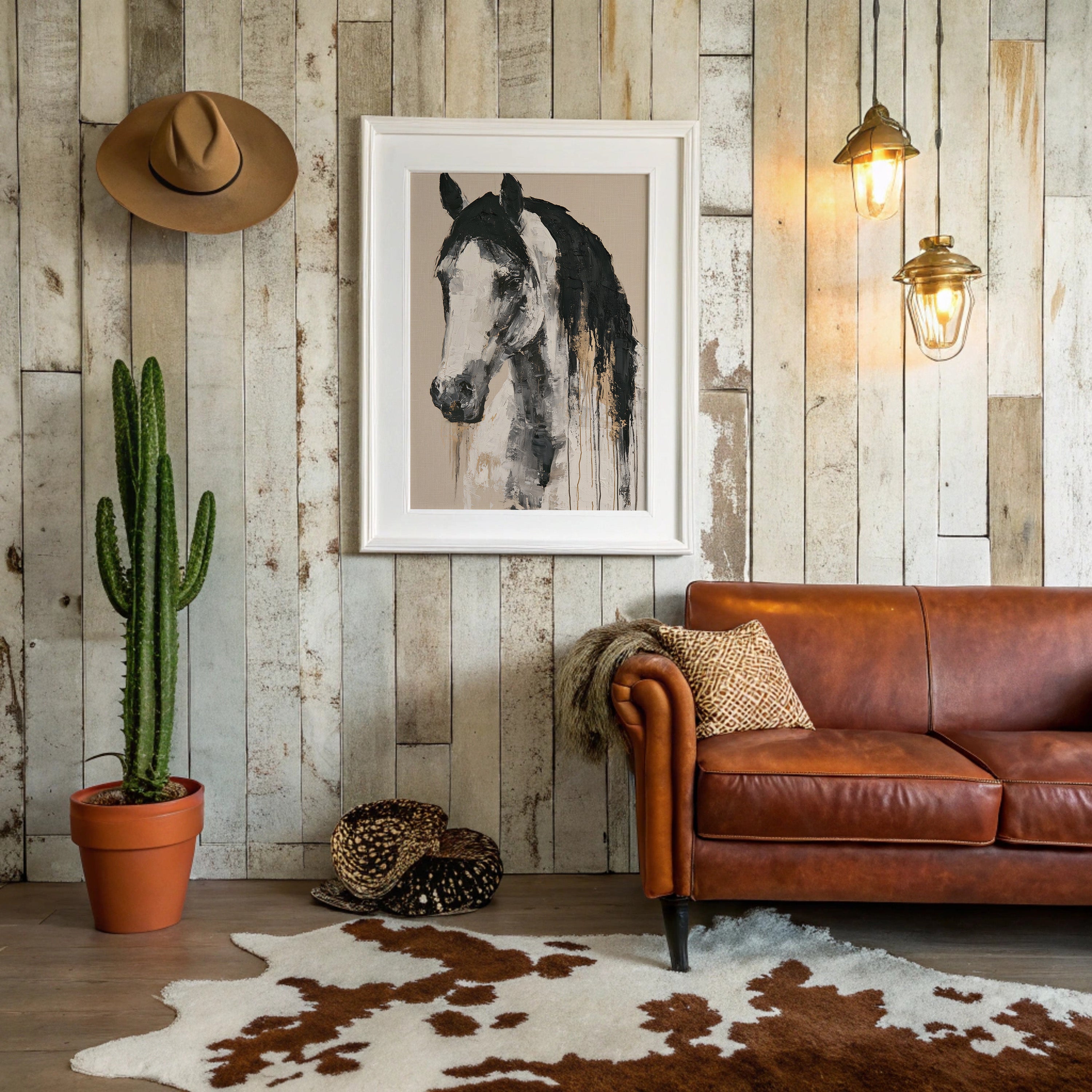 Drip Painted Stallion Study