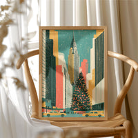 NYC Skyline Christmas Glow