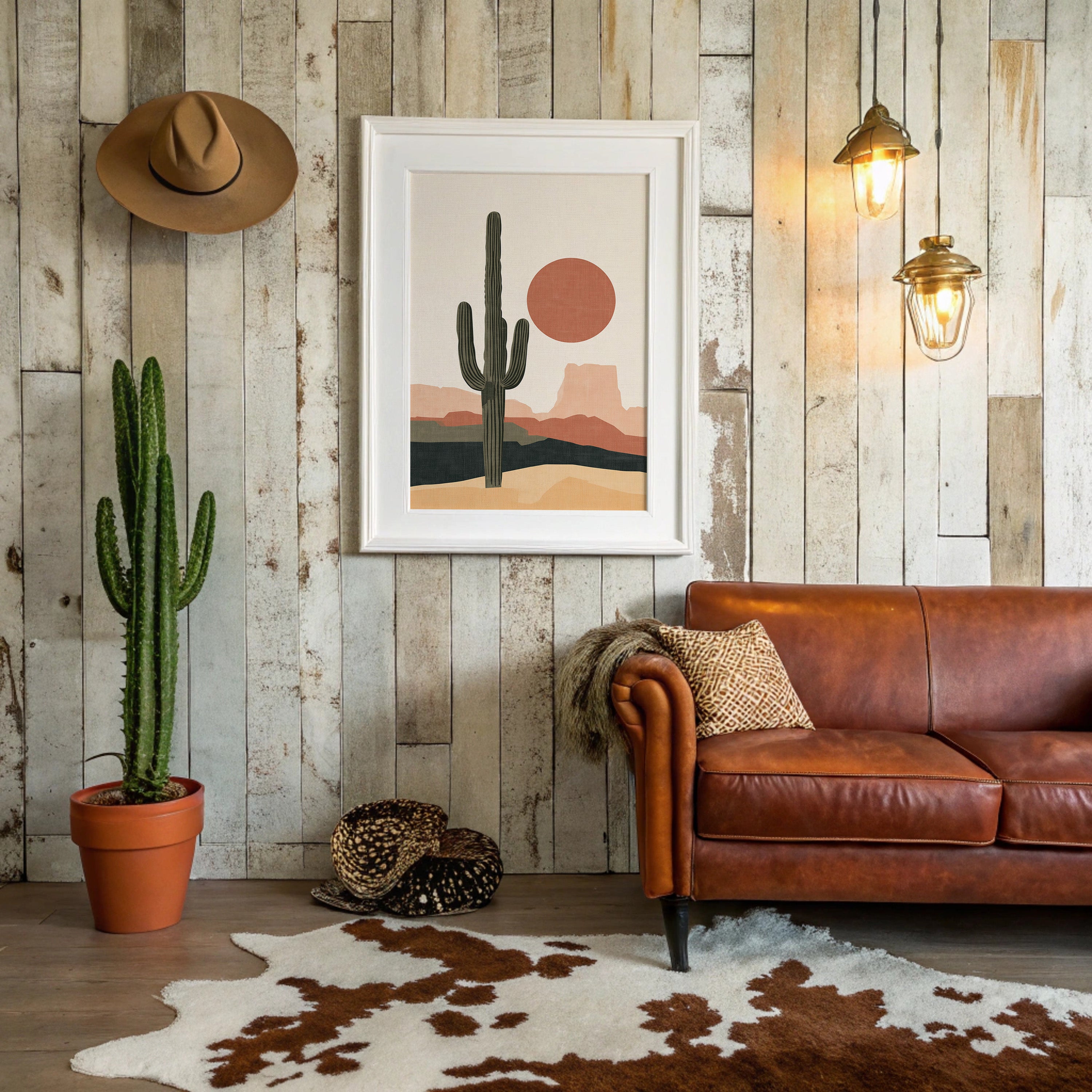 Minimalist Desert Sun Print