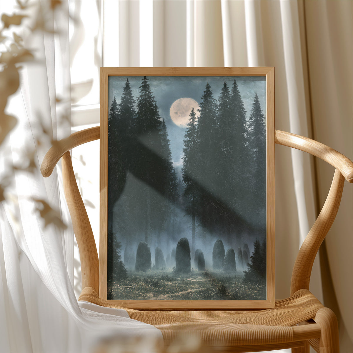 Standing Stones Keep Watch Under the Moon