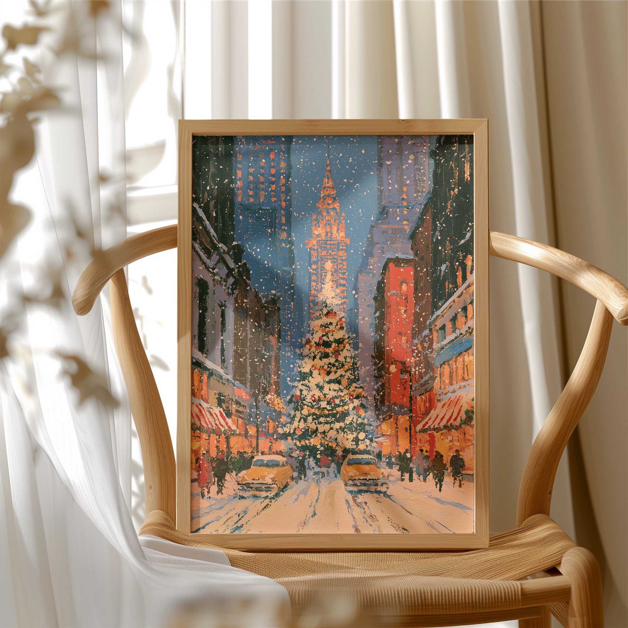 Snowfall on Fifth Avenue