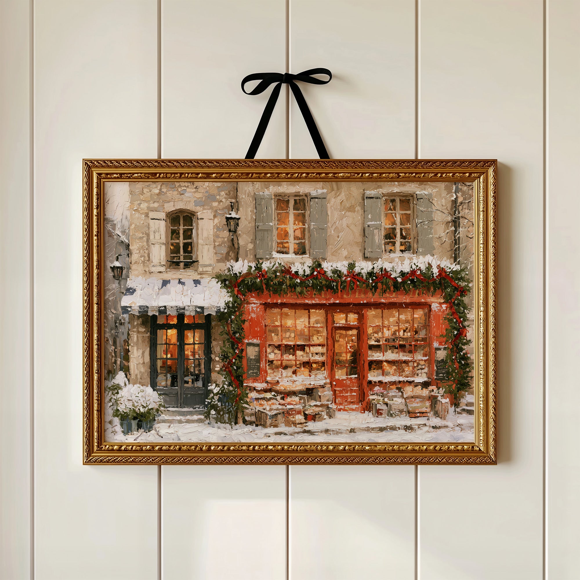 Snow On The Shop Windows