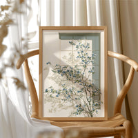 Blue Blossoms at the Windowpane