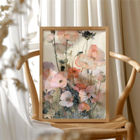 Poppies in Coral Wash