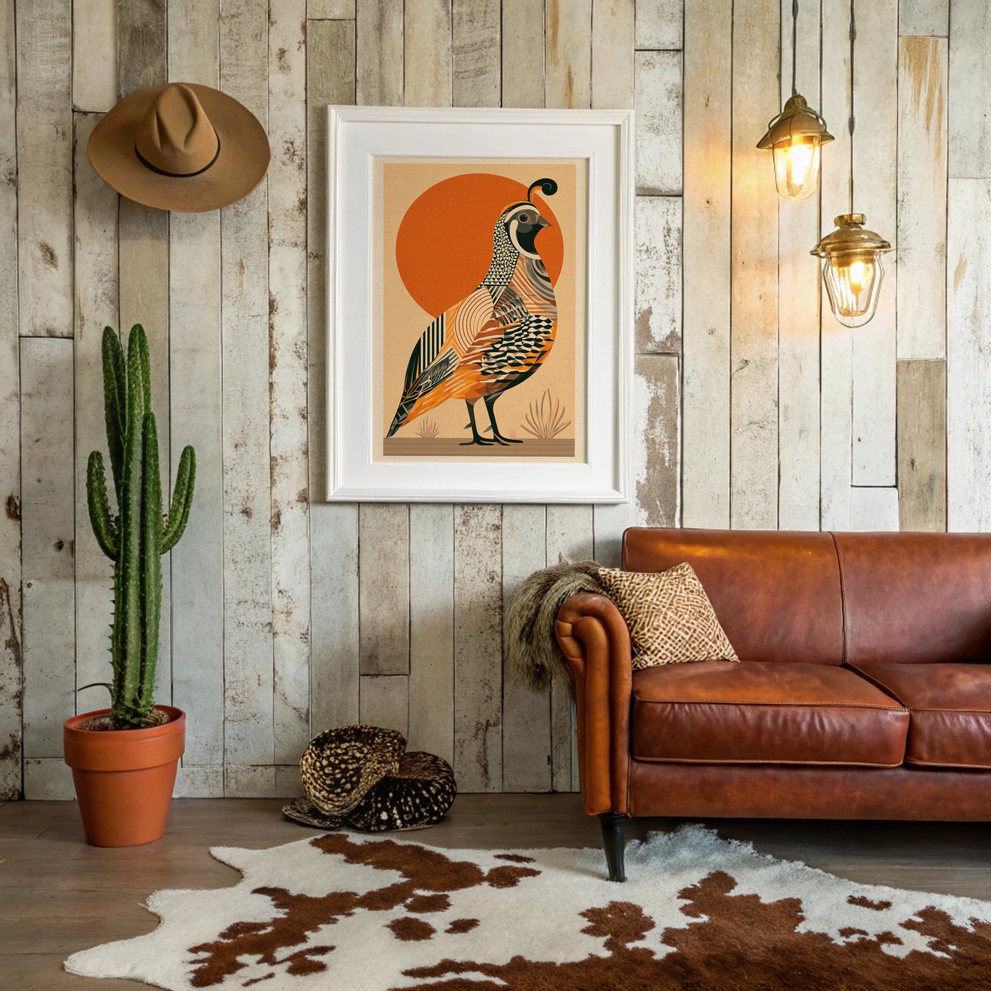 Desert Quail at Sunrise