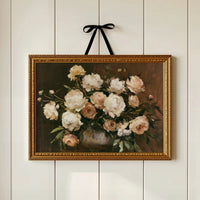 Roses and Peonies, Antique Vase