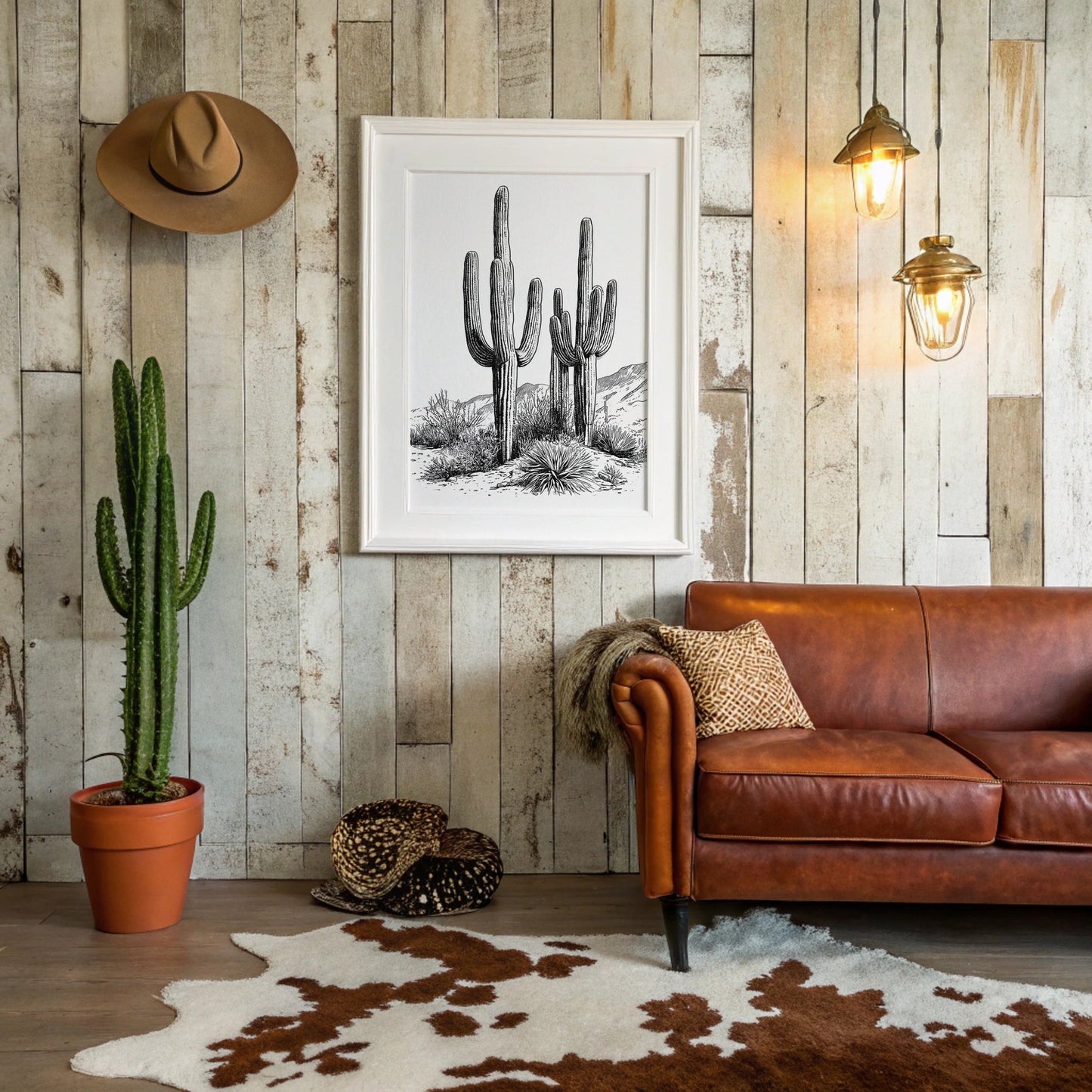 Twin Saguaro Sentinels