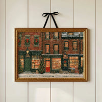 Snowfall On Old Brick Row
