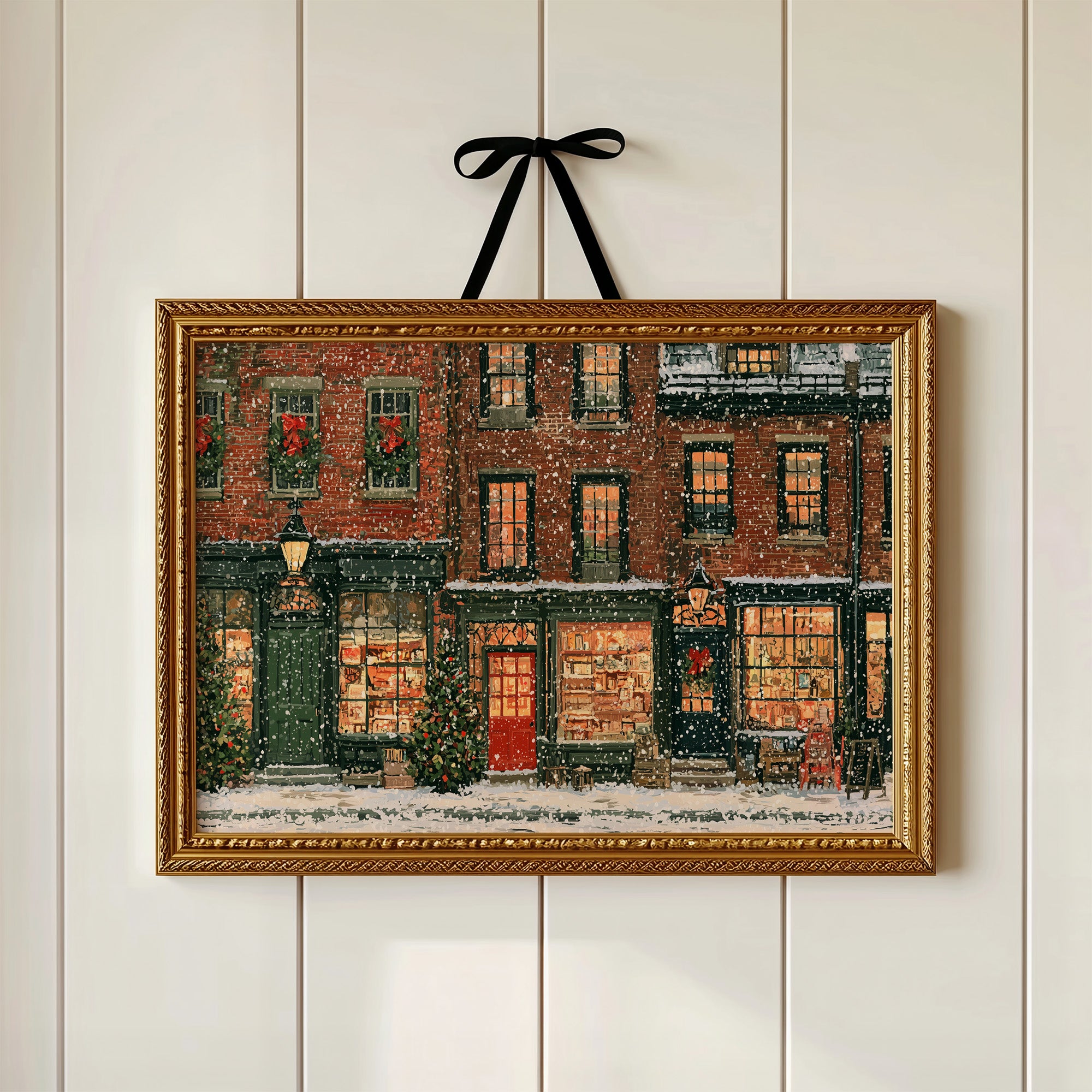 Snowfall On Old Brick Row