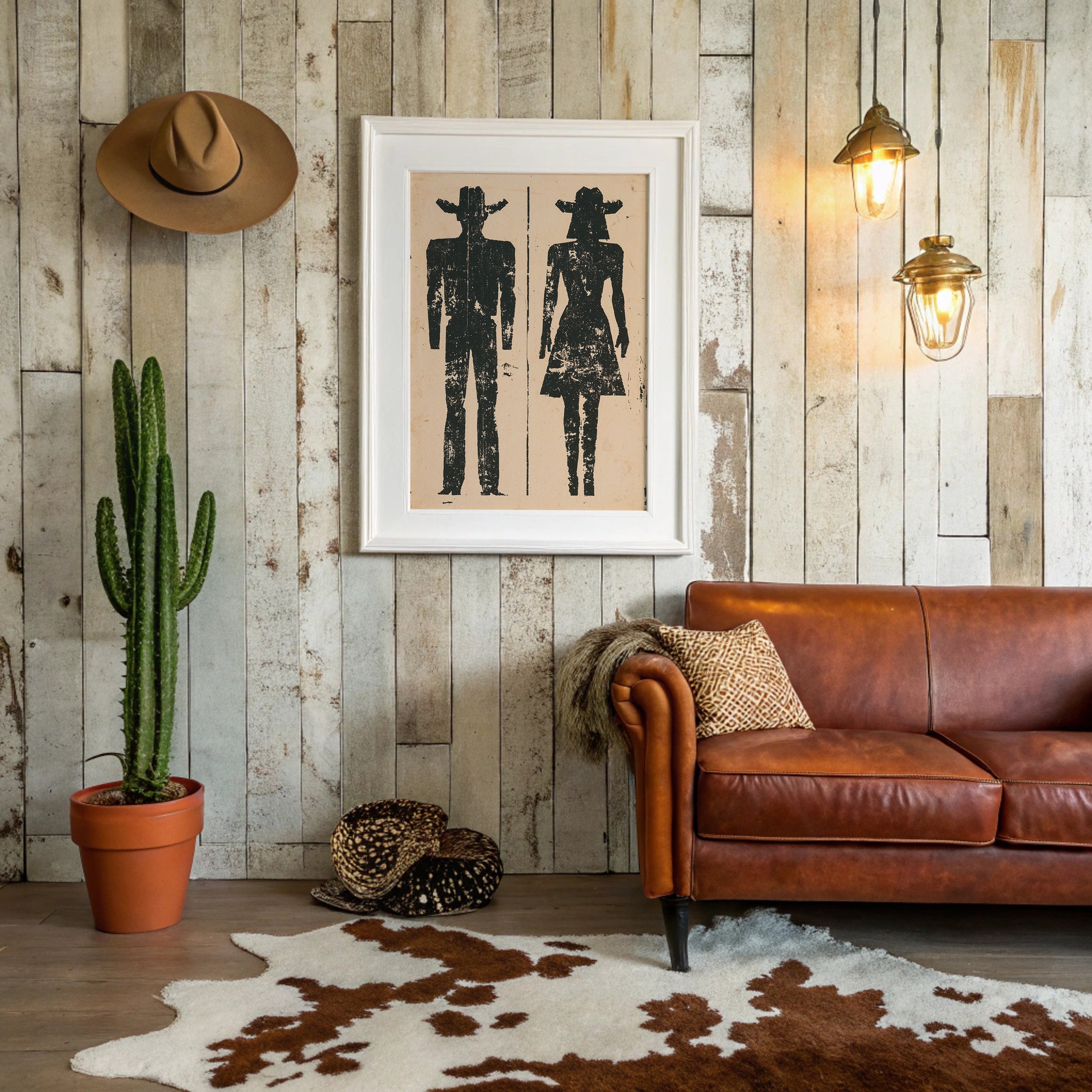 Cowboy and Cowgirl Silhouettes