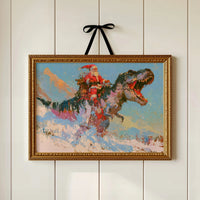 Santa Rides A T-Rex
