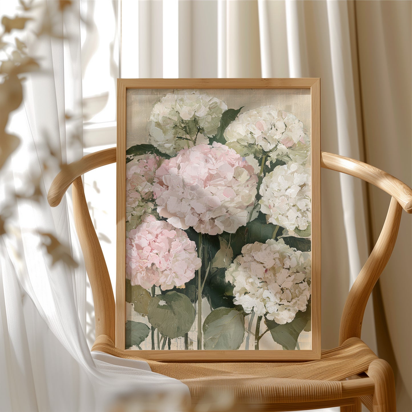 Hydrangeas in Blush and Cream